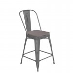 Clear Coat 24" Stool-Gray Seat