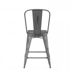 Clear Coat 24" Stool-Gray Seat