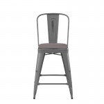 Clear Coat 24" Stool-Gray Seat