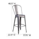 Clear Coat 30" Stool-BK Seat