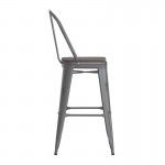 Clear Coat 30" Stool-Gray Seat
