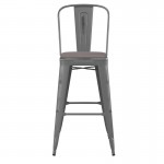 Clear Coat 30" Stool-Gray Seat