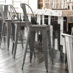 Clear Coat 30" Stool-Gray Seat