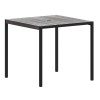 35" SQ Gray Faux Teak Table