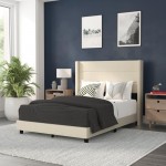 Beige Full Platform Bed