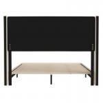 Beige Queen Platform Bed