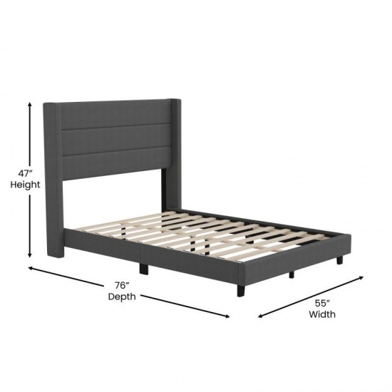 Charcoal Full Platform Bed