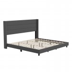 Charcoal King Platform Bed