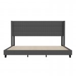 Charcoal King Platform Bed