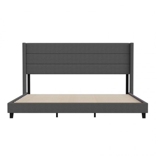 Charcoal King Platform Bed