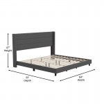 Charcoal King Platform Bed