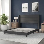 Charcoal Queen Platform Bed