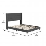 Charcoal Queen Platform Bed