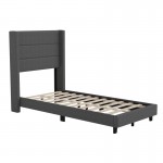 Charcoal Twin Platform Bed