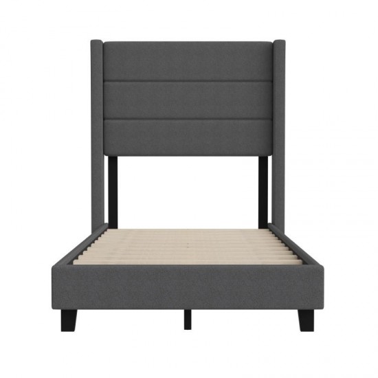 Charcoal Twin Platform Bed