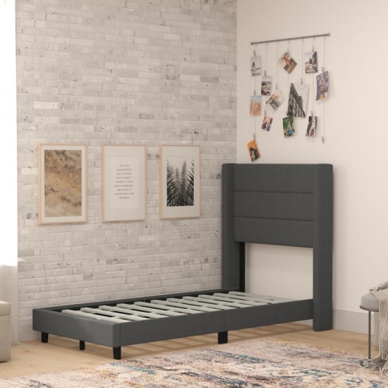 Charcoal Twin Platform Bed