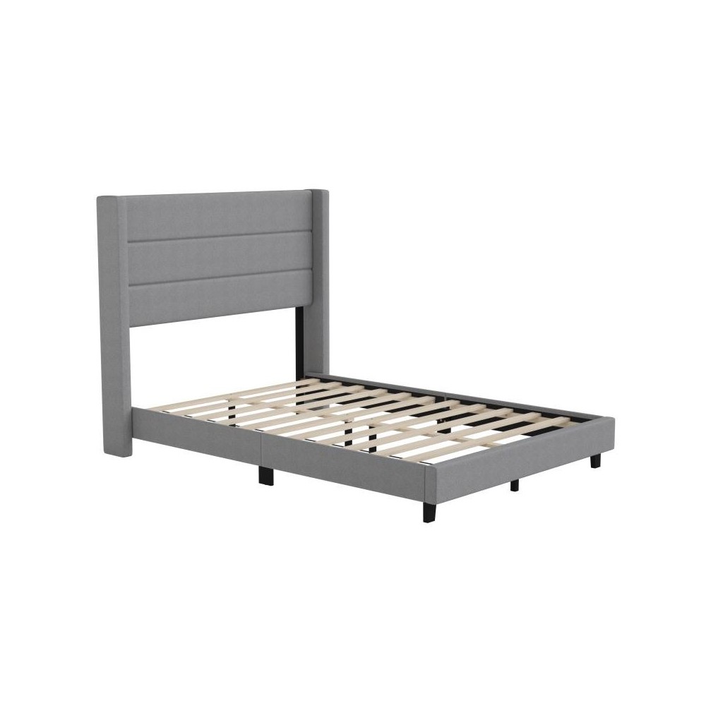 Gray Full Platform Bed