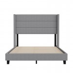 Gray Full Platform Bed