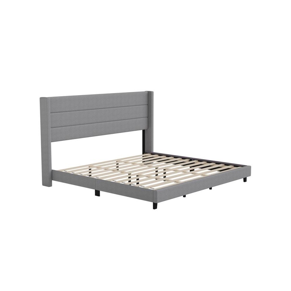 Gray King Platform Bed