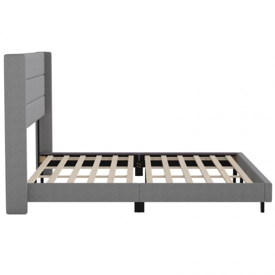 Gray King Platform Bed