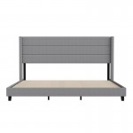 Gray King Platform Bed