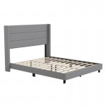 Gray Queen Platform Bed