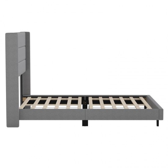 Gray Queen Platform Bed