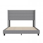 Gray Queen Platform Bed