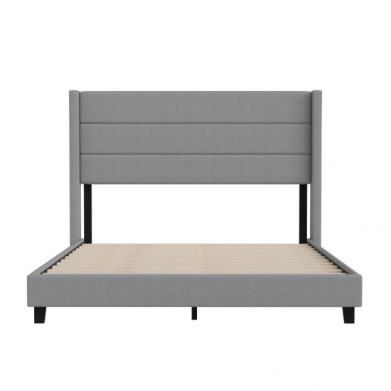 Gray Queen Platform Bed