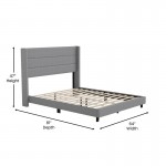 Gray Queen Platform Bed