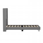 Gray Twin Platform Bed