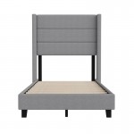 Gray Twin Platform Bed