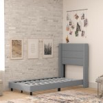 Gray Twin Platform Bed