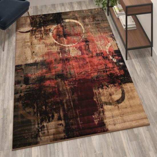 5x7 Abstract Area Rug