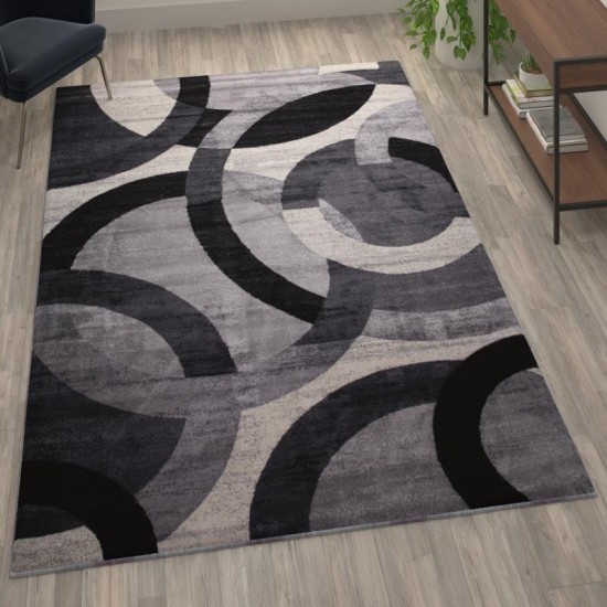 6x9 Black/Gray Area Rug