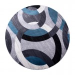 5x5 RD Blue/Gray Area Rug