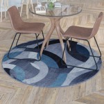 5x5 RD Blue/Gray Area Rug