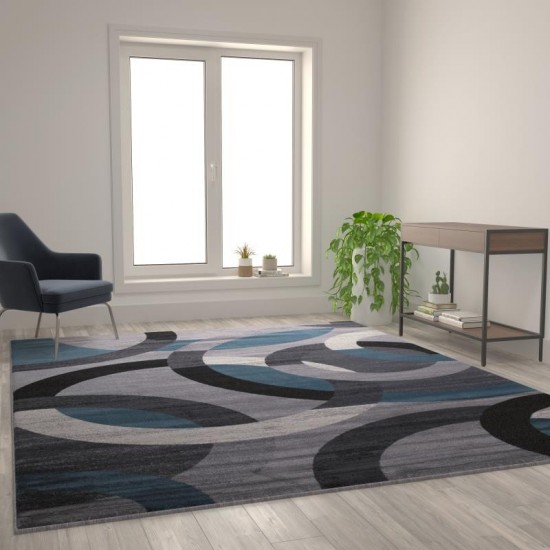 8x10 Blue/Gray Area Rug