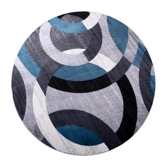 8x8 RD Blue/Gray Area Rug