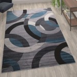 6x9 Blue/Gray Area Rug