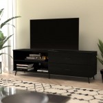 60" Black Storage TV Stand