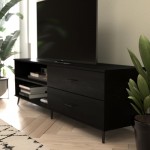 60" Black Storage TV Stand