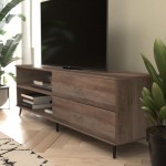 60" Walnut Storage TV Stand