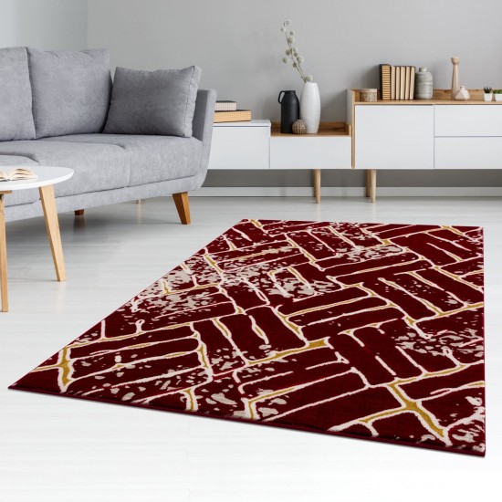 Titanium-Tm10R-Red-Canada-Cis010R58-5.3X7.6-160X230 Area Rug