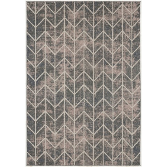 Twist-Ls1892-Black-Gray-5.3 X 7.6 Area Rug