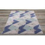 Twist-Pls10652-Grey_Blue-5 X 7 Area Rug