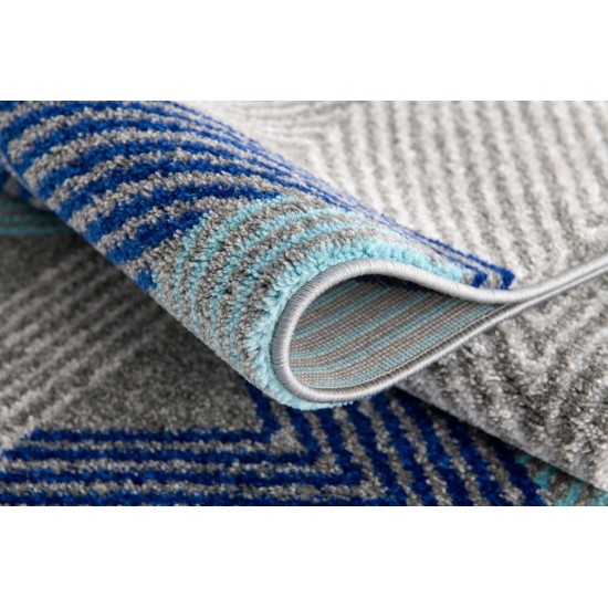 Twist-Pls10652-Grey_Blue-5 X 7 Area Rug