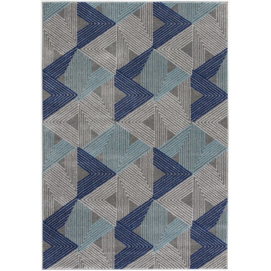 Twist-Pls10652-Grey_Blue-7.10 X 10 Area Rug