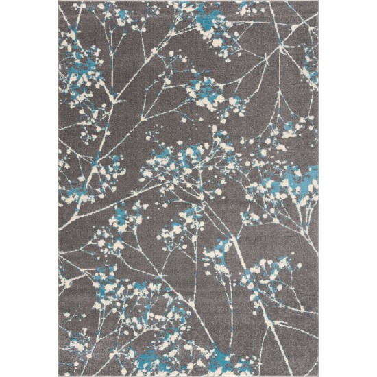 Twist-Tw10653-Gray_Blue-7.10 X 10.6 Area Rug