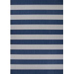 Couristan Afuera Yacht Club Midnight Blue-Ivory Rug 2' x 3'7"